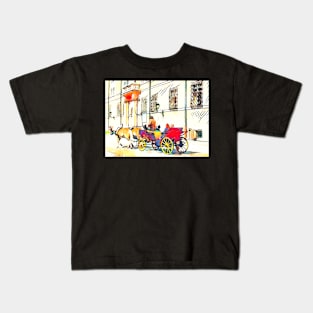 With the carriage through Salzburg Kids T-Shirt